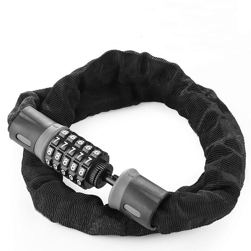 Bike Chain Lock(0.9M)  5 Digit Resettable Combination Password Bicycle Lock Heavy Duty Anti Theft Cycling Cable Locks