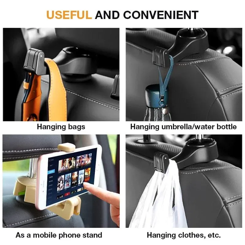 (🎉NEW YEAR SALE-48% OFF) 2 in 1 Car Headrest Hidden Hook(BUY 2 GET 2 FREE NOW!)