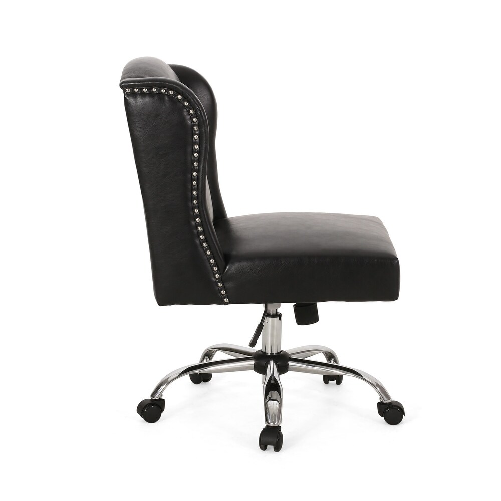 Bergen Contemporary Wingback Swivel Office Chair by Christopher Knight Home