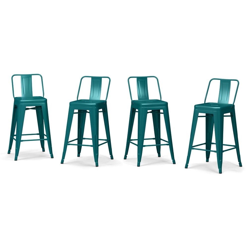 WYNDENHALL Josephine Industrial Metal Stool (Set of 4)