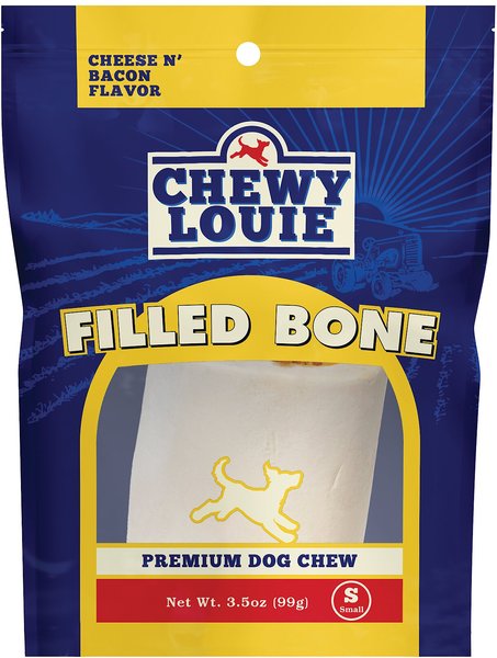 Chewy Louie Cheese and Bacon Flavor Small Filled Bone Dog Treat