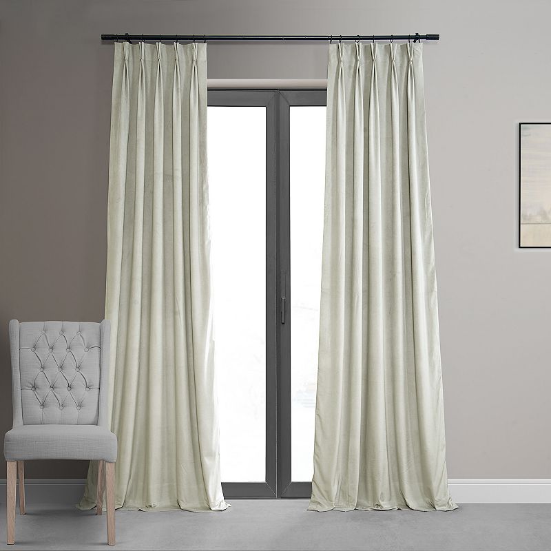 EFF Blackout 1-Panel Velvet Window Curtain