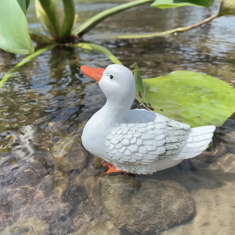 Garden Water Pool Landscape Decor Supplies Resin Craft 3pcs/set Small Duck Animals Shaped Ornament