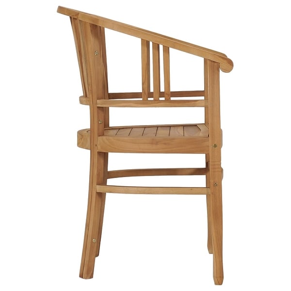 vidaXL Patio Chairs 2 pcs Solid Teak Wood