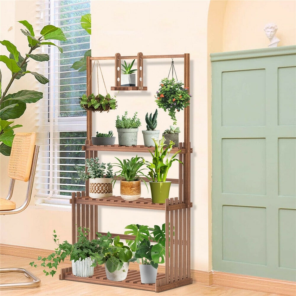 Heavy Duty Hanging Plant Stand Shelving Unit Flower Pot Rack