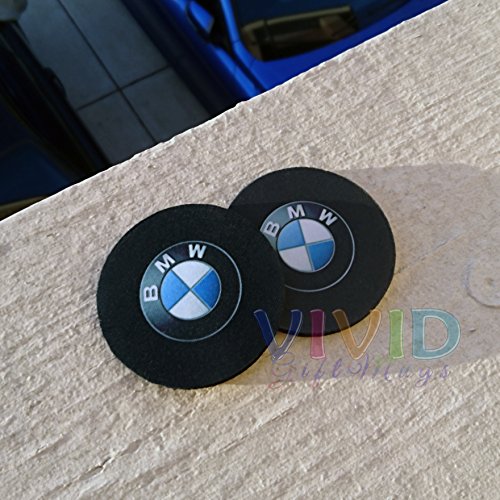 Pair of BMW Car Coasters! Highly Absorbent for any BMW cup holders! (2pcs)