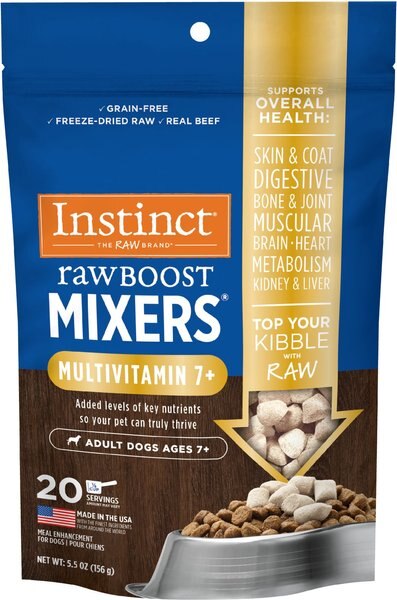 Instinct Boost Mixers Multivitamin Grain-Free Freeze-Dried Raw Adult 7+ Dog Food Topper