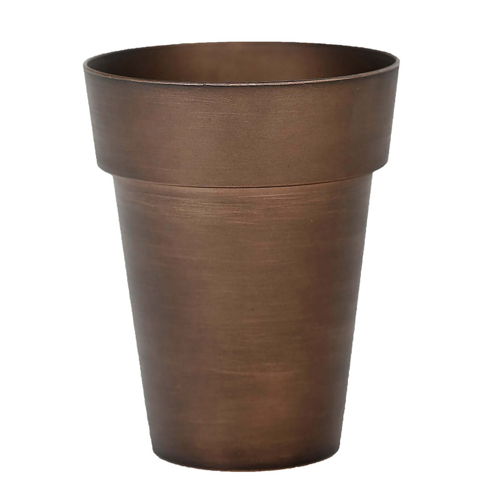 2 Pack Rustic Brown Medium Flower Plant Pots, Indoor Decorative Planters 6