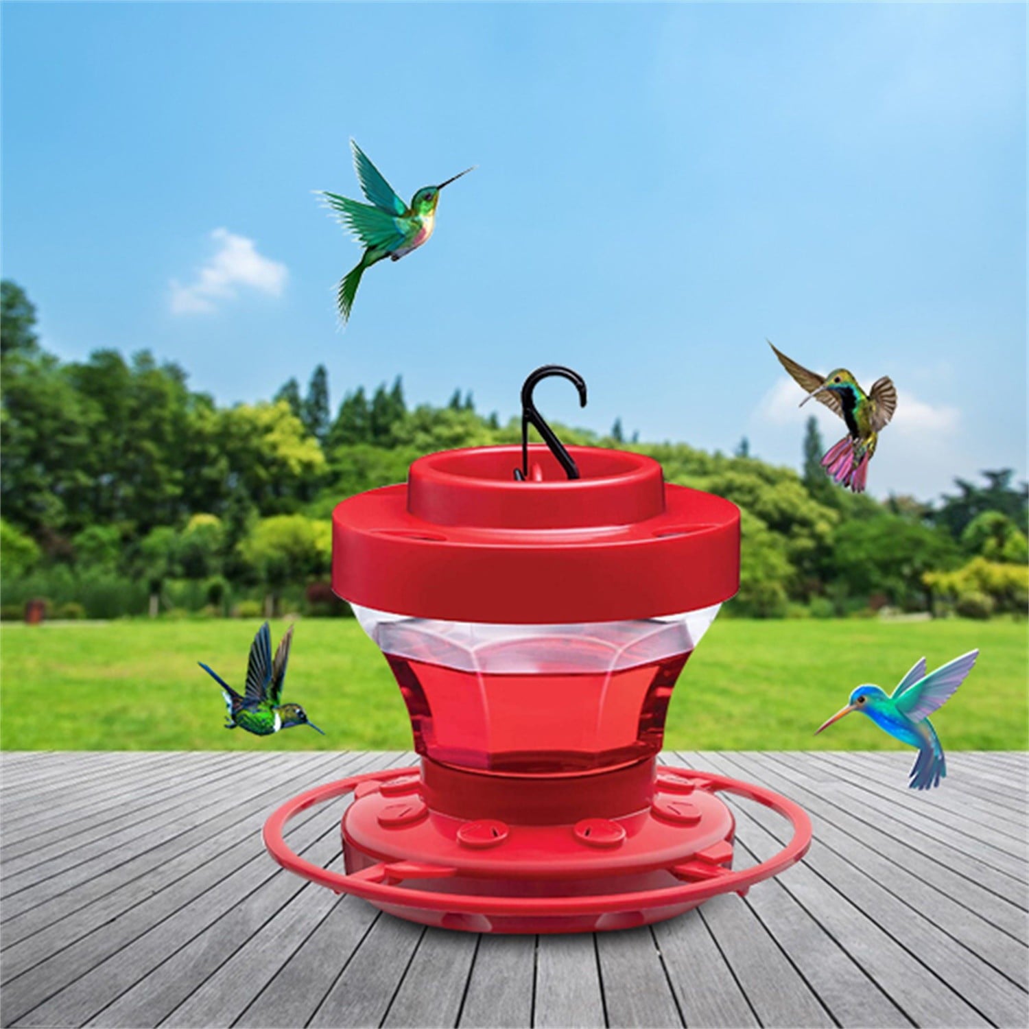 Yotyukeb Hummingbird Feeders For Outdoors Bee Proof Part Base For Easy Cleaning