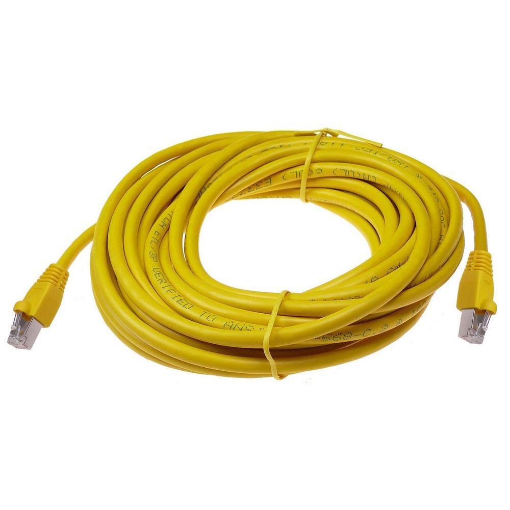 NTW 25 ft. Cat6a Snagless Shielded (STP) Network Patch Cable Yellow 345-S6A-025YL