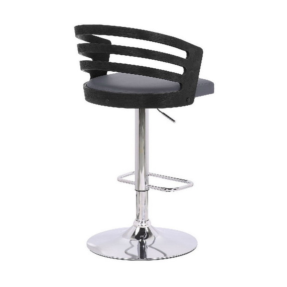 Benjara BM270037 Adjustable Barstool with Curved O...