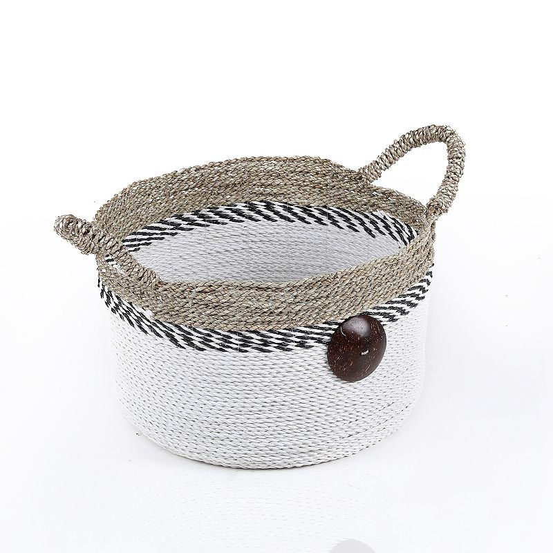 Saddle River Raffia and Seagrass Basket 3-piece Set