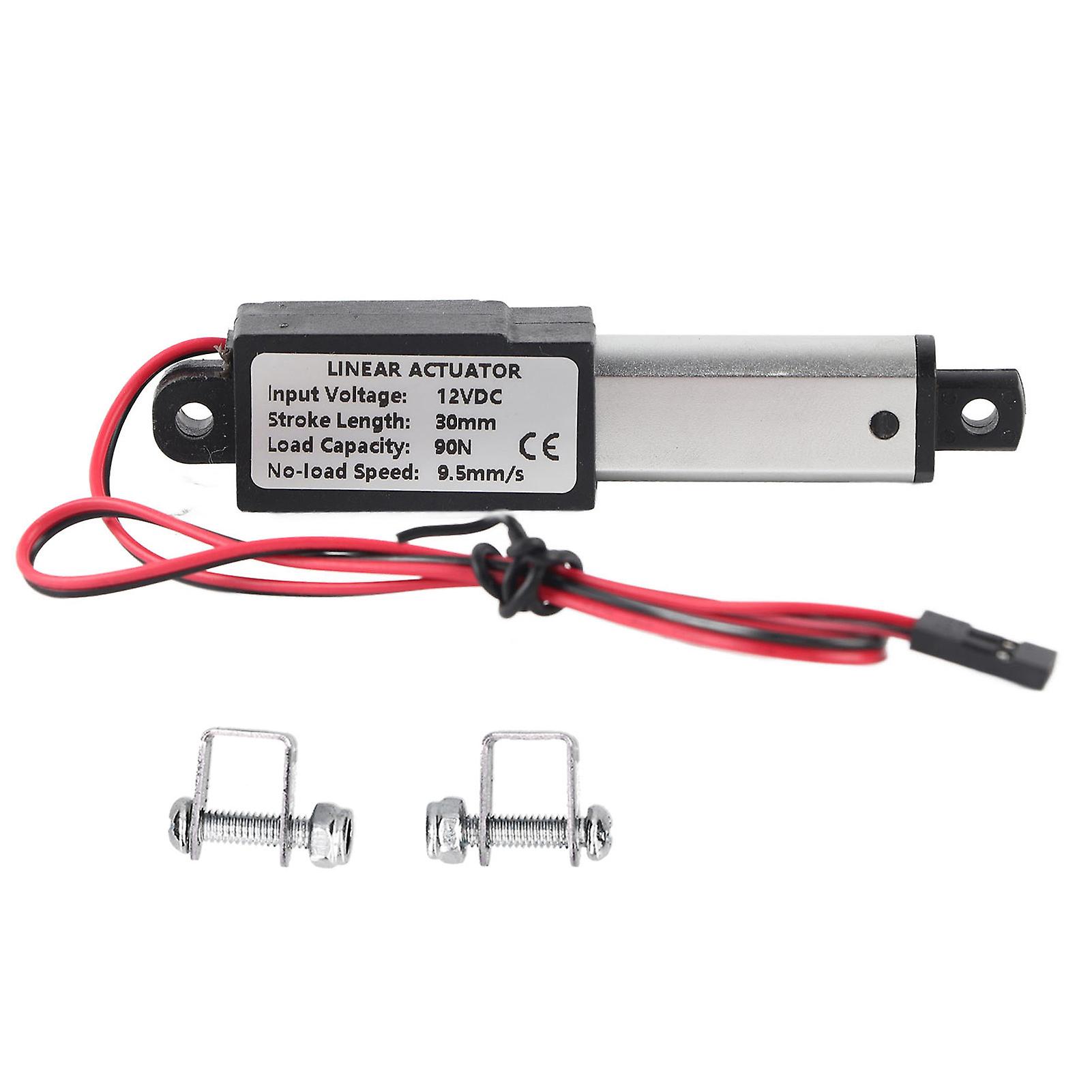 Mini Electric Linear Actuator Waterproof Micro Small Motion Dc12v 30mm Stroke For Robot Diyforce 90n Speed 9.5mm/s