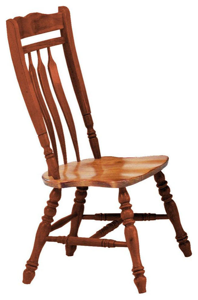 Oak Selections Nutmeg Brown with Light Oak Side Chair (Set of 2)  BH C10 NLO 2   Traditional   Dining Chairs   by GwG Outlet  Houzz