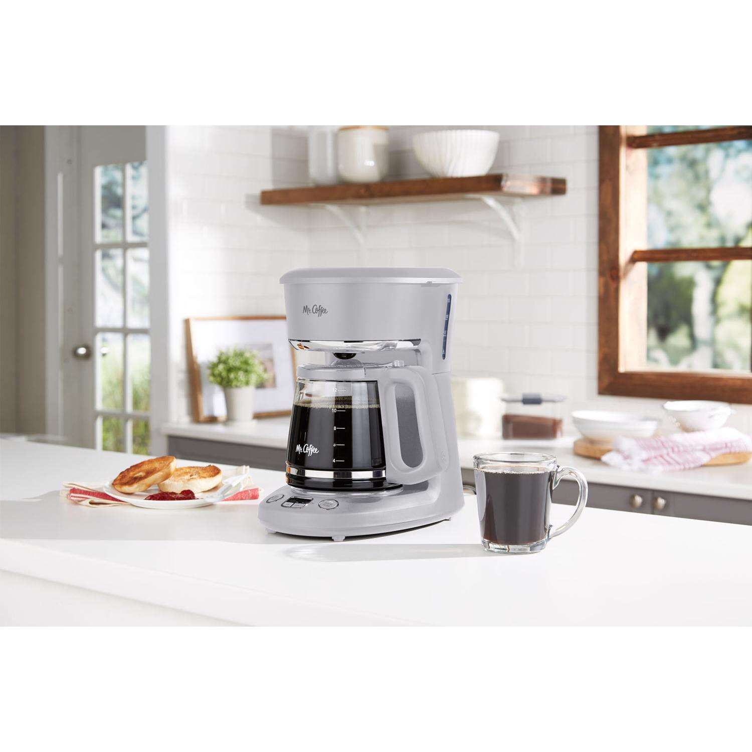 Mr. Coffee 12 cups Gray Coffee Maker