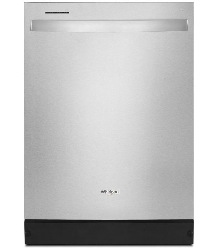 Whirlpool 24-Inch Dishwasher with Boost Cycle and Extended Soak Cycle in Monochromatic Stainless Steel