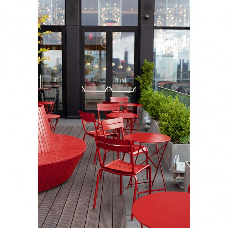 Table de jardin pliante ronde métal 2 personnes - Bistro FERMOB