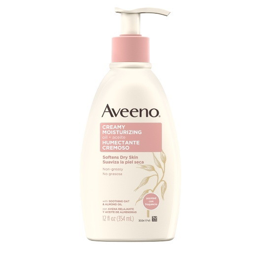 Aveeno Creamy Moisture Oil  12 Fluid Ounces  4 per...