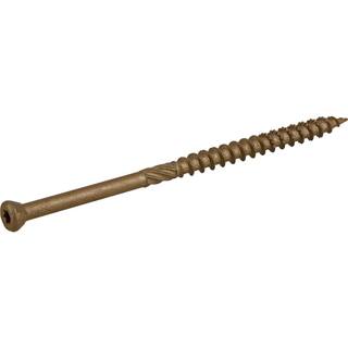 Everbilt #8 x 3 in. Star Drive Trim Head Exterior Wood Screws 5 lbs.-Box (542-Piece) 117365