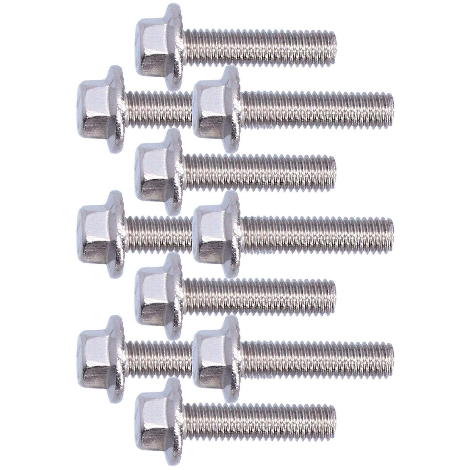 10pcs Flanged Hex Head Bolts Stainless Steel 304 Screws Accessory M5 10/12/16/20/25/30/35/40mmm5x20