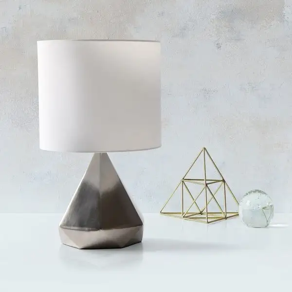 Simple Designs Solid Pyramid Table Lamp