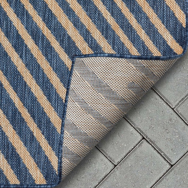 Well Woven Kesia Indoor Outdoorflat Weave Pile Chevron Stripes Geometric Area Rug