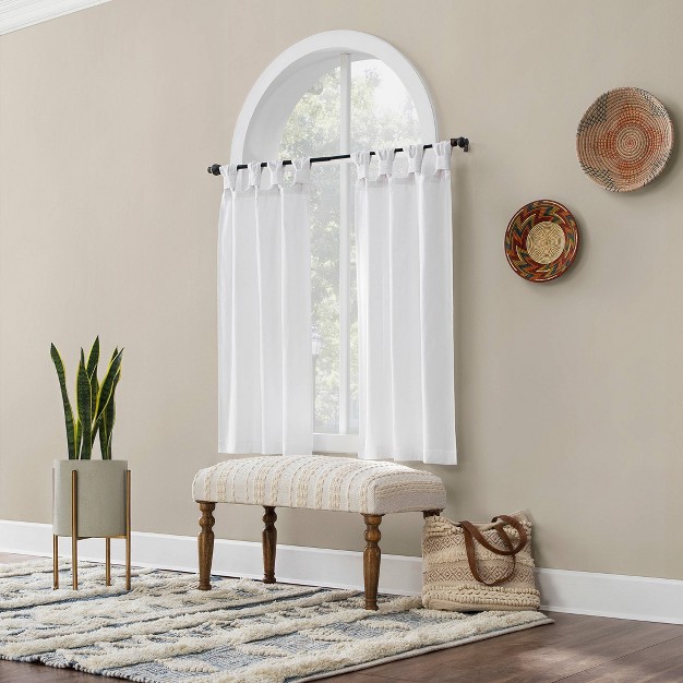 Light Filtering Twisted Tab Curtain Tiers White Archaeo