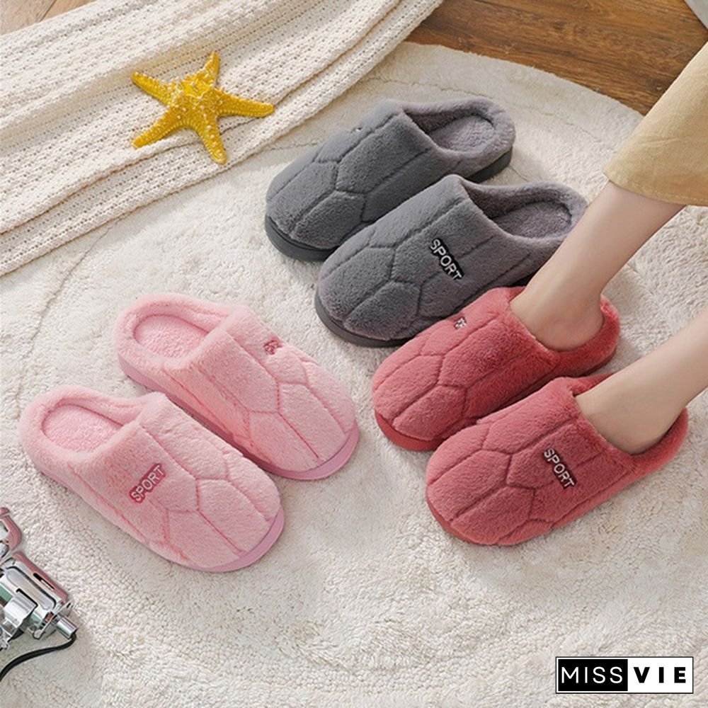 Women Winter Home Slippers Cartoon Cat Shoes Non-Slip Soft Winter Warm House Slippers Indoor Bedroom Lovers Couples