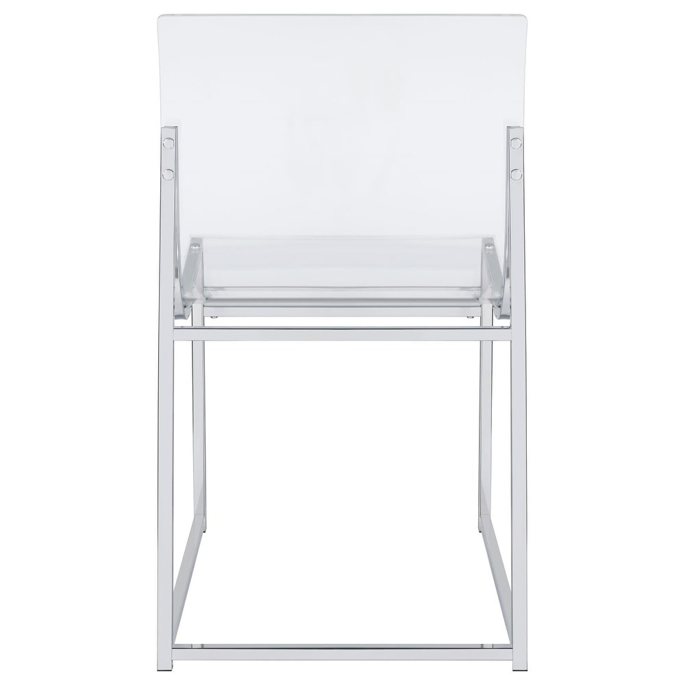 Coaster Furniture Acrylic Dining Side Chair Clear And Chrome