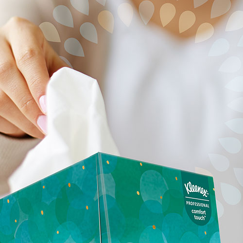 Kimberly-Clark Kleenex Professional Facial Tissue Cube for Business (21271) | Upright Face Tissue Box， 6 Bundles