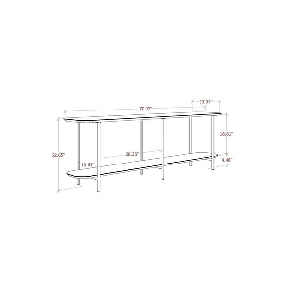 Celine 70.86 Black Wood Side Table Console