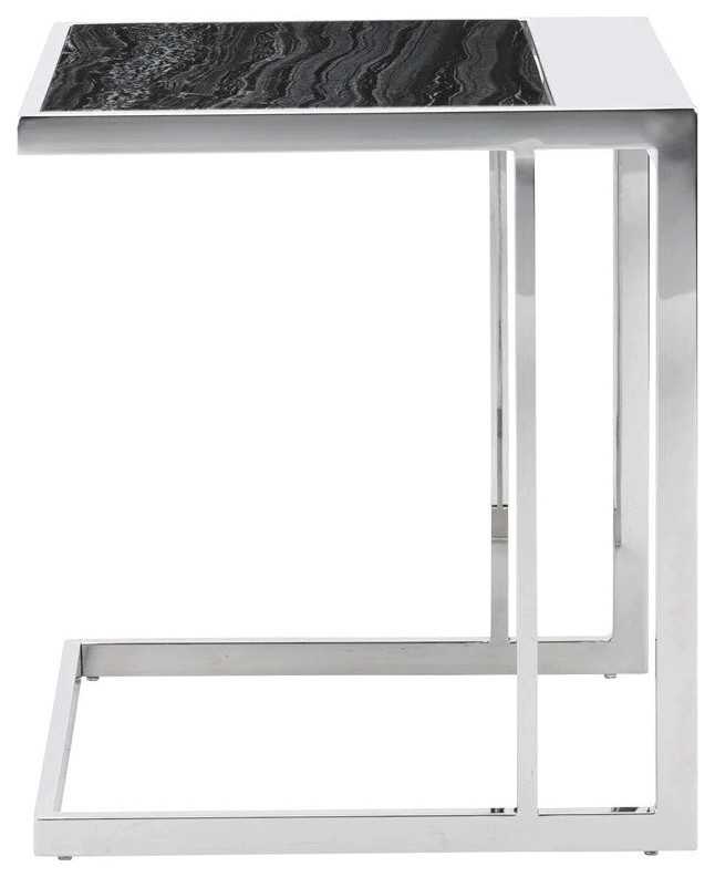 Cillian Black Wood Side Table   Contemporary   Side Tables And End Tables   by Peachtree Fine Furniture  Houzz