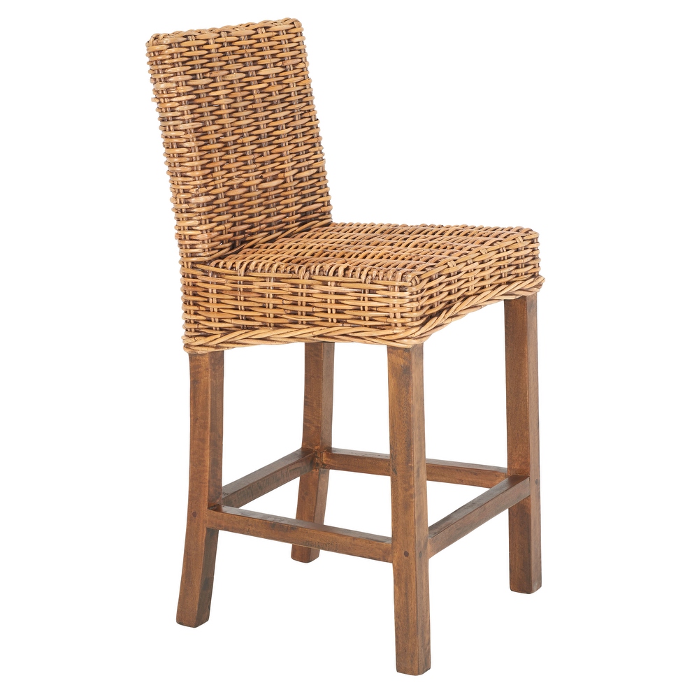 SAFAVIEH Tobie Rattan 23.6 inch Counter Stool