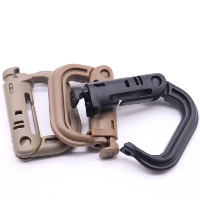 D Ring Lock Plastic Clip Snap Buckle Outdoor Camping Hiking Tactical