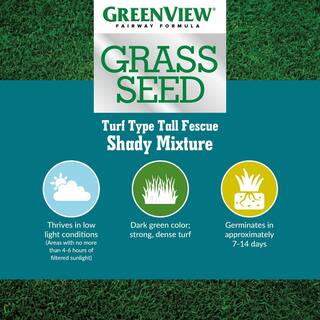 GreenView 20 lbs. Fairway Formula Grass Seed Turf Type Tall Fescue Shady Mixture 2829351