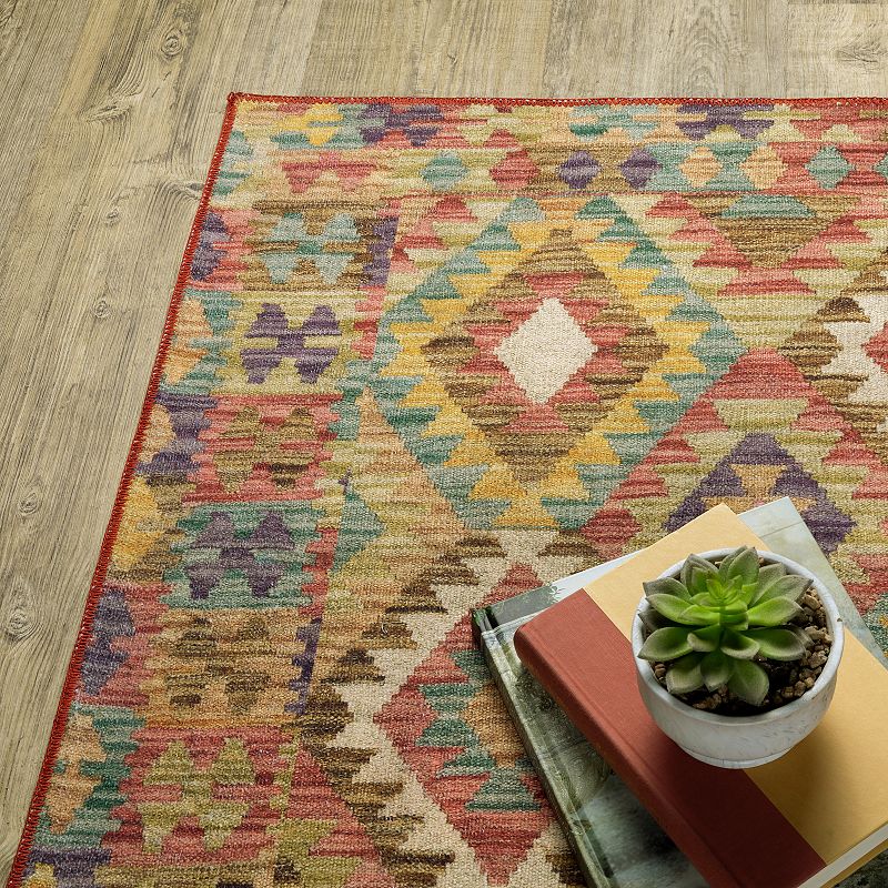 StyleHaven Marissa Washable Geometric Tribal Area Rug