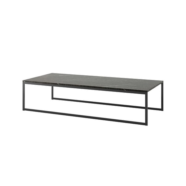 Manhattan Comfort Celine 53.14 Coffee Table with Steel Legs