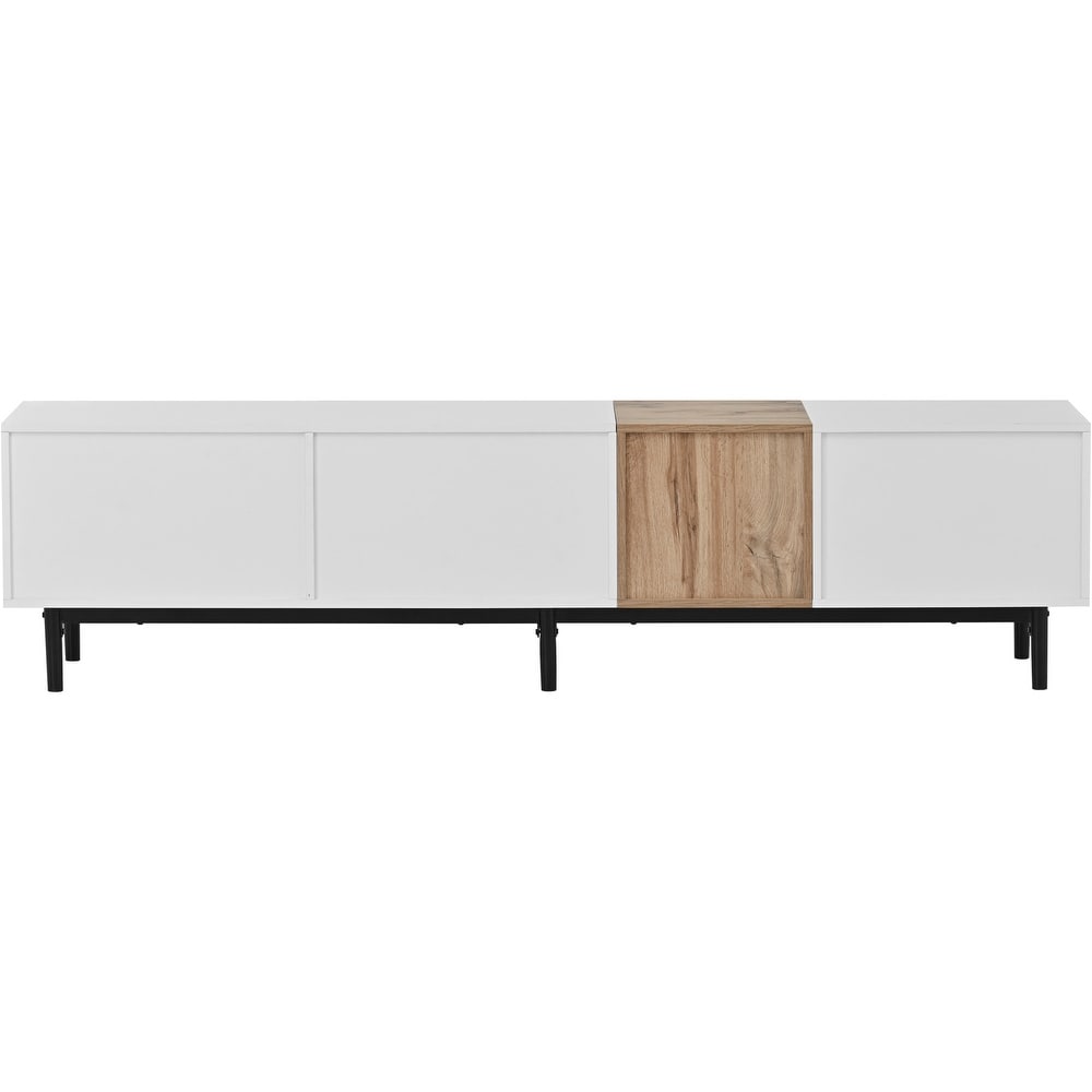 Modern TV Stand TV Console with Storage Cabinets for TVs up to 80\