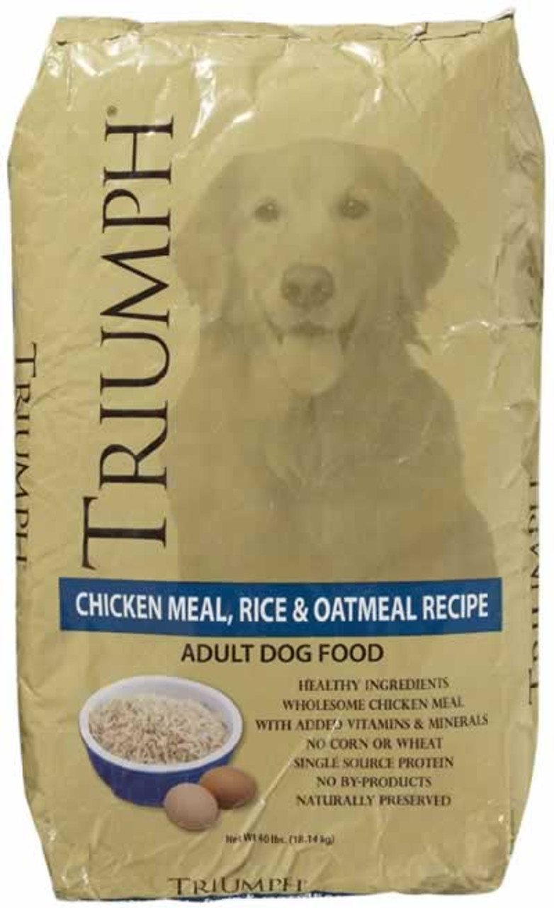 Triumph Chicken Meal Rice and Oatmeal Dog Food 40 Pounds