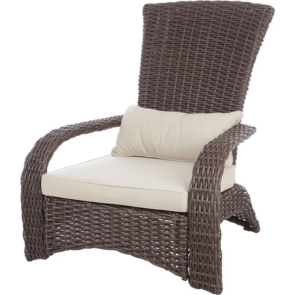 Adirondack style outdoor chairs，including 3inch cushions and waist pillows