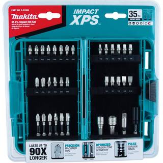 Makita IMPACT XPS Alloy Steel Impact Rated Screwdriver Drill Bit Set (35-Piece) E-01666