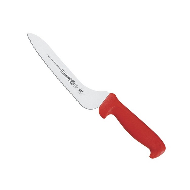 Mundial R5620 7e 7 inch Offset Serrated Edge Sandwich Knife Red