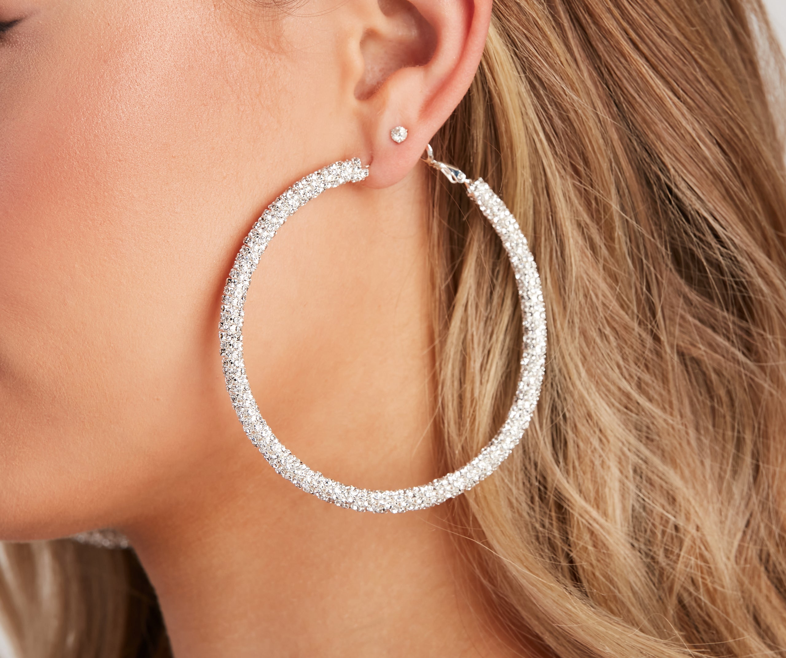 Grand Entrance Rhinestone Hoops