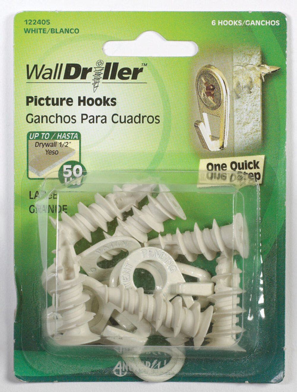 PICTURE HOOK 50LB LG WHT