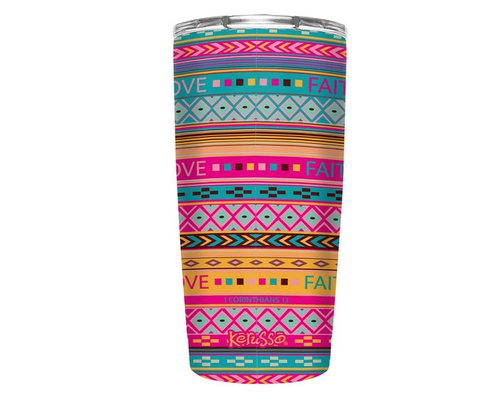 Kerusso® Dual Wall / Stainless Steel Tumbler - FHL Boho， 20 oz. - MUGS260