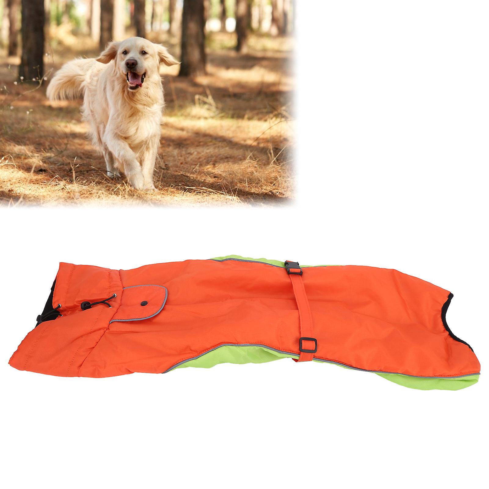 Dog Raincoat Waterproof Windproof Pet Cotton Rainwear Jacket With Reflective Strip  Pet Clothes For Large Medium Dogs[xxxx-large]