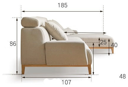 Corner Fabric Sofa   Midcentury   Sectional Sofas   by GVAwood  Houzz