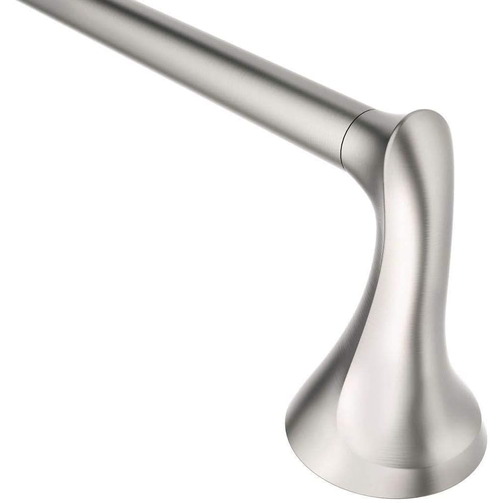 Moen Darcy Brushed Nickel 18 Towel Bar with Press and Mark Stamp ;