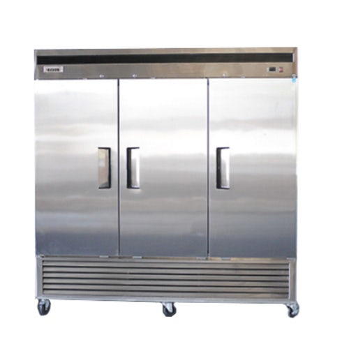 Bison BRR-71 - Three-Door Reach-In Cooler - Stainless Steel