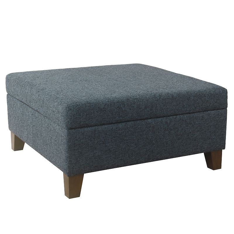 HomePop Luxury Square Storage Ottoman